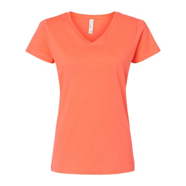 Women's Fine Jersey V-Neck Tee - Thumbnail Image