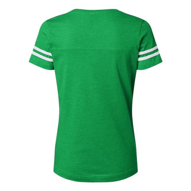 Women's Football V-Neck Fine Jersey Tee - Thumbnail Image