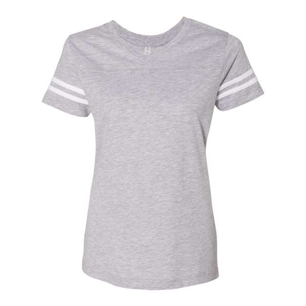 Women's Football V-Neck Fine Jersey Tee - Thumbnail Image