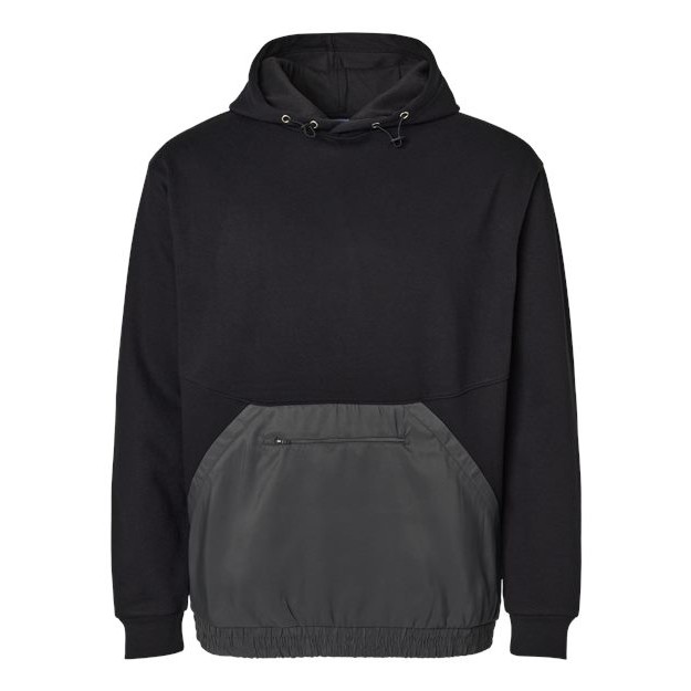 Unisex Mixed Media Hooded Sweatshirt - Thumbnail Image