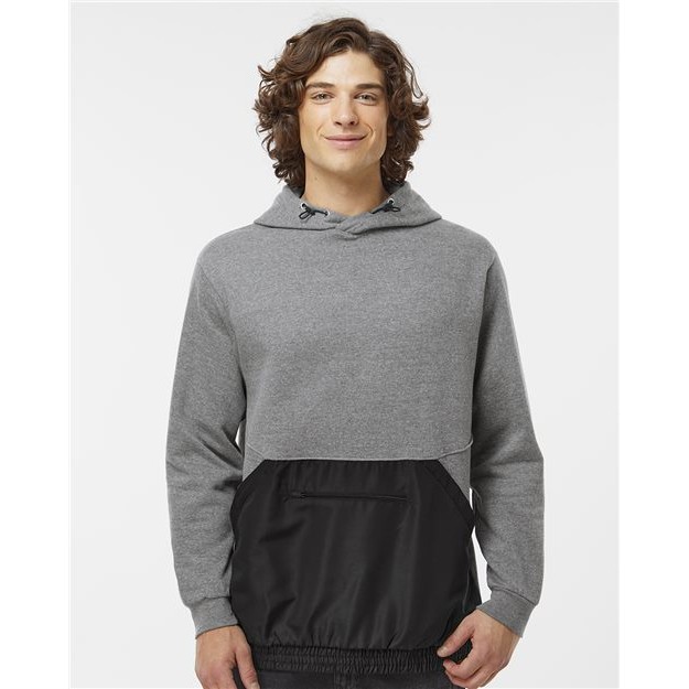 Unisex Mixed Media Hooded Sweatshirt - Thumbnail Image
