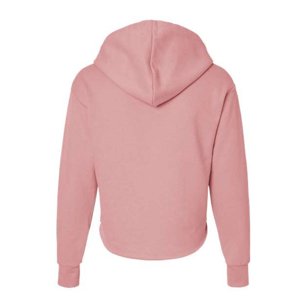 Women's Laguna Sueded Raw Edge Crop Hoodie Sweatshirt - Thumbnail Image