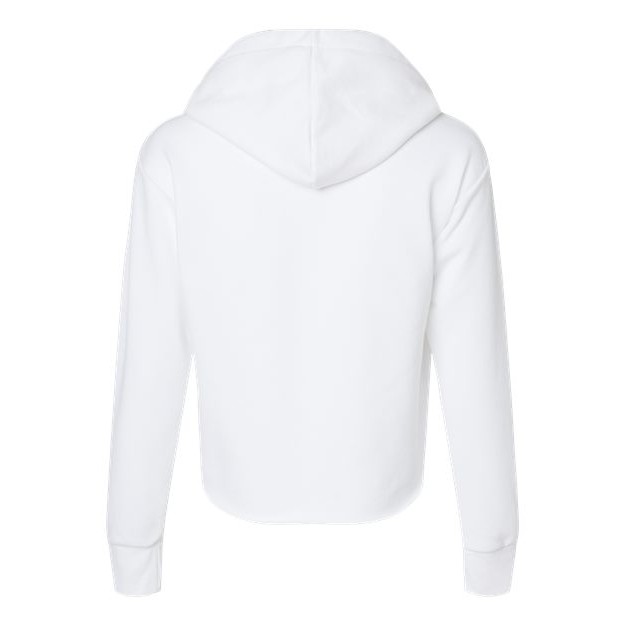 Women's Laguna Sueded Raw Edge Crop Hoodie Sweatshirt - Thumbnail Image