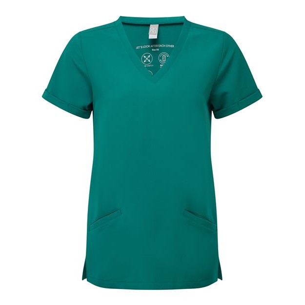 Women's Invincible V-Neck Stretch Scrub Top - Thumbnail Image