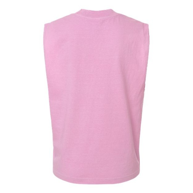Unisex Heavyweight Cotton Garment-Dyed Mid-Length Muscle Tee - Thumbnail Image