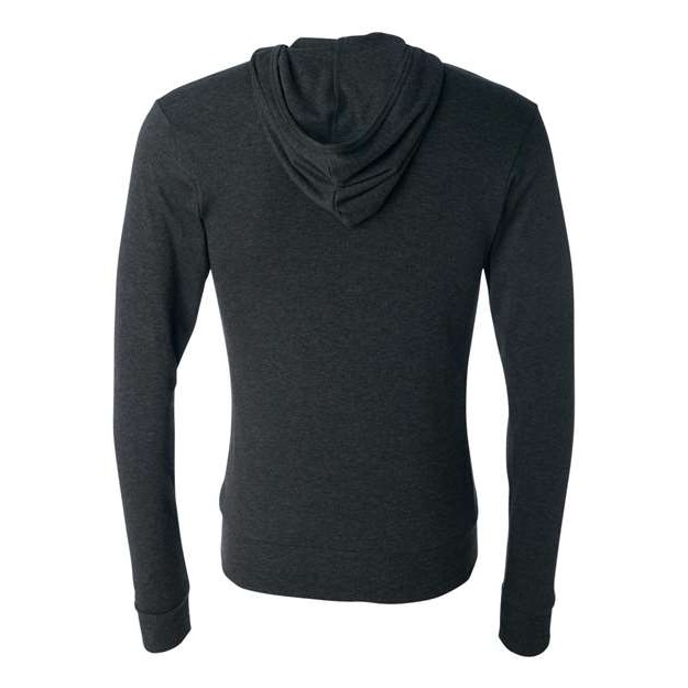 Unisex Triblend Lightweight Full-Zip Hooded Long Sleeve Tee - Thumbnail Image