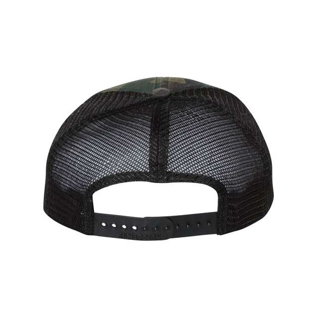 Garment Washed Printed Trucker Cap - Thumbnail Image