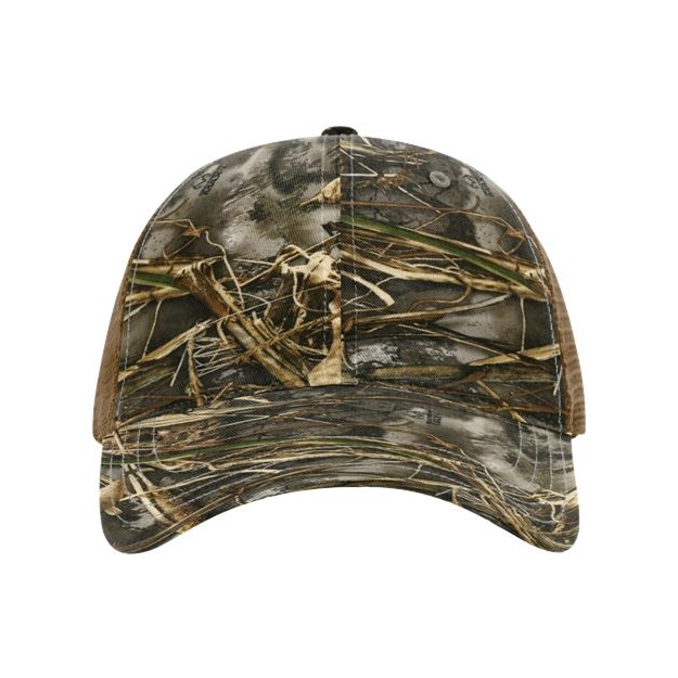 Garment Washed Printed Trucker Cap - Thumbnail Image