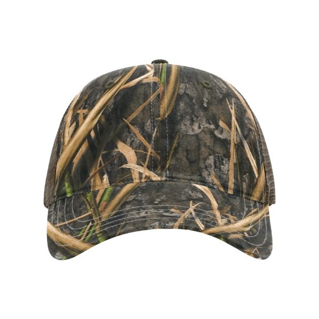 Garment Washed Printed Trucker Cap - Thumbnail Image