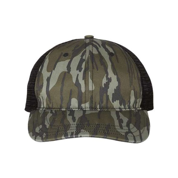 Garment Washed Printed Trucker Cap - Thumbnail Image