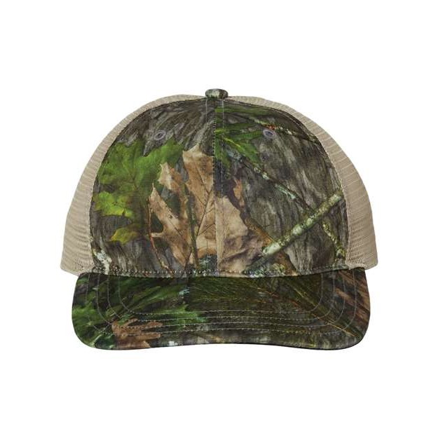 Garment Washed Printed Trucker Cap - Thumbnail Image