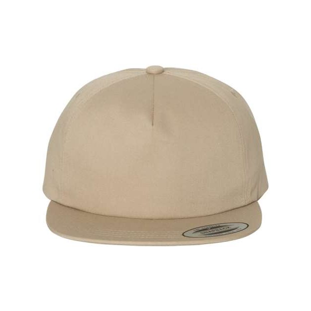 Lightly-Structured Five-Panel Snapback Cap - Thumbnail Image