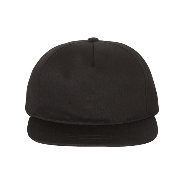 Lightly-Structured Five-Panel Snapback Cap - Thumbnail Image