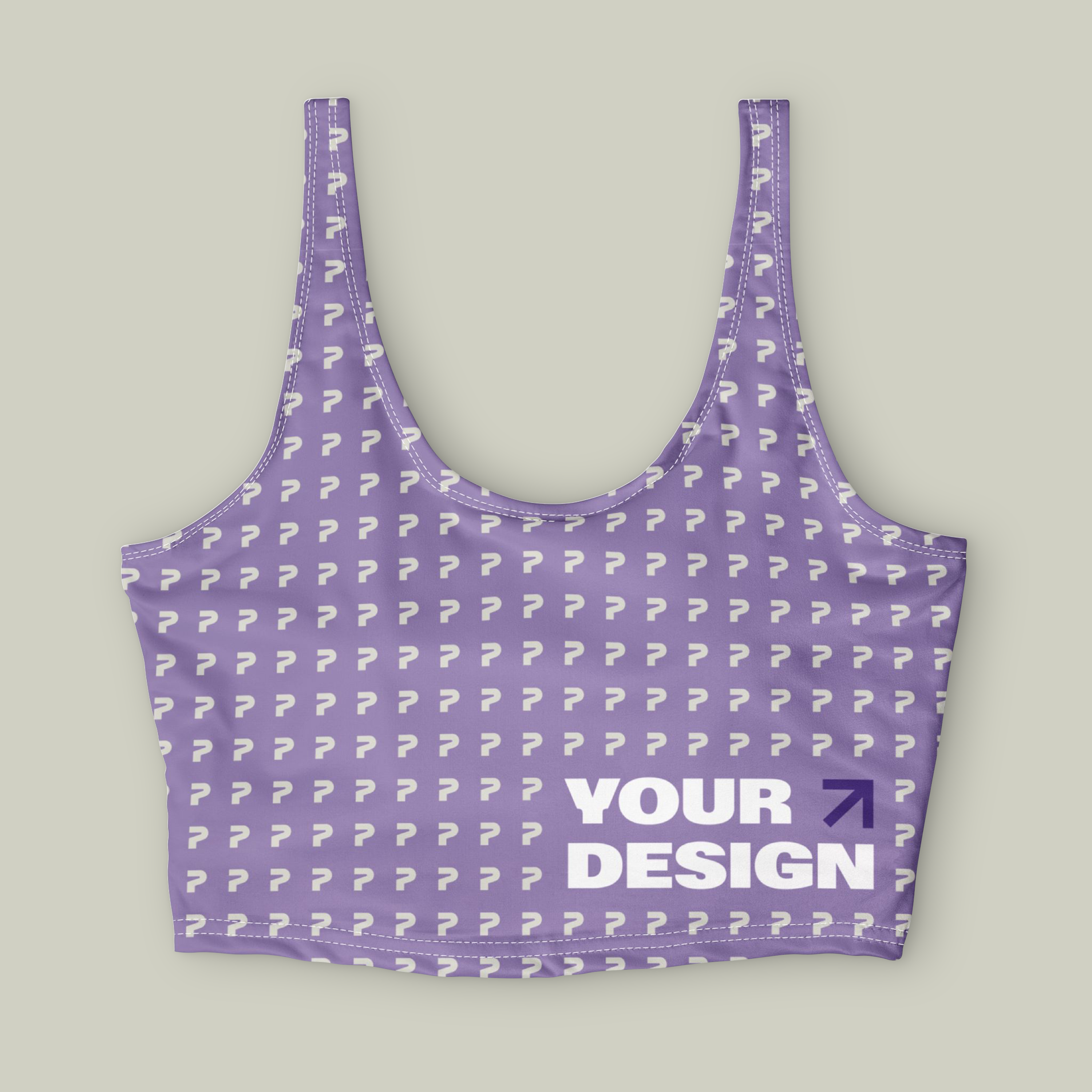 Polyester Sports Bra (AOP) - Thumbnail Image