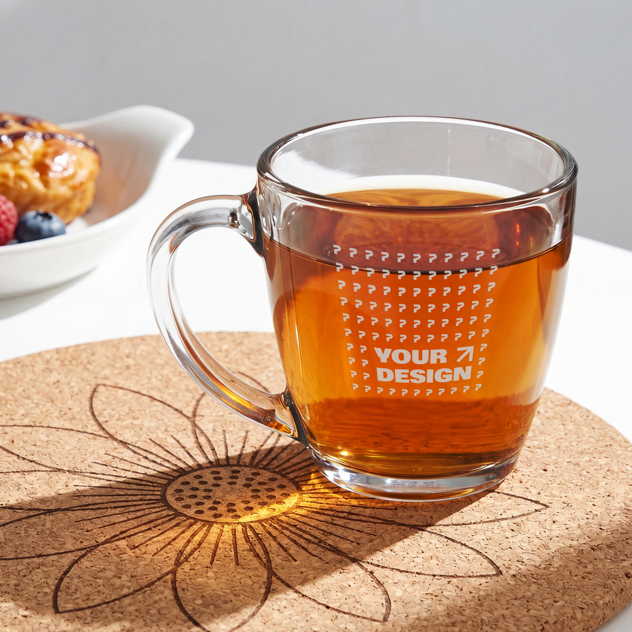Tapered Glass Mug, 15.5 oz (Engraving)