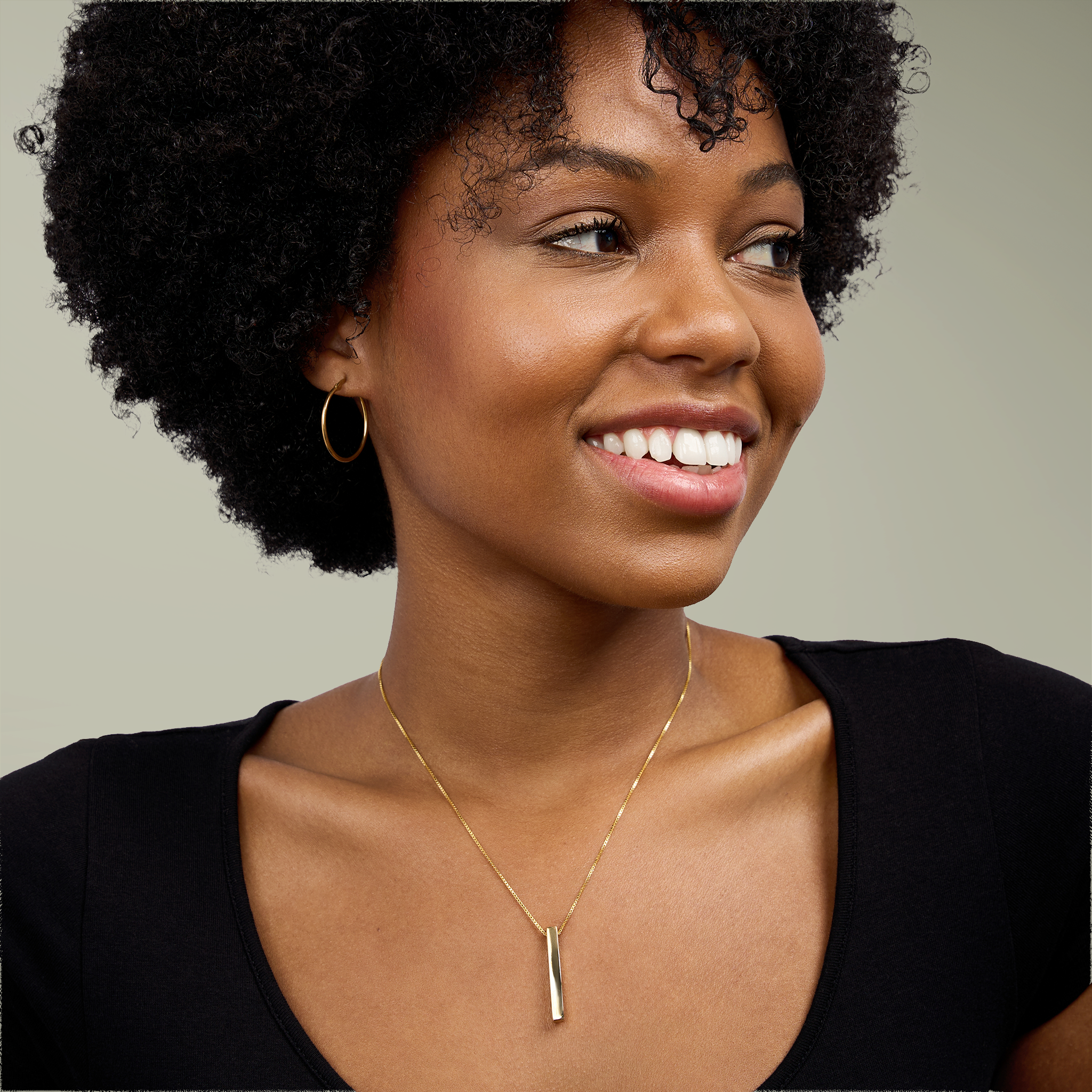 Custom Vertical Name Bar Pendant (Engraving) - Thumbnail Image