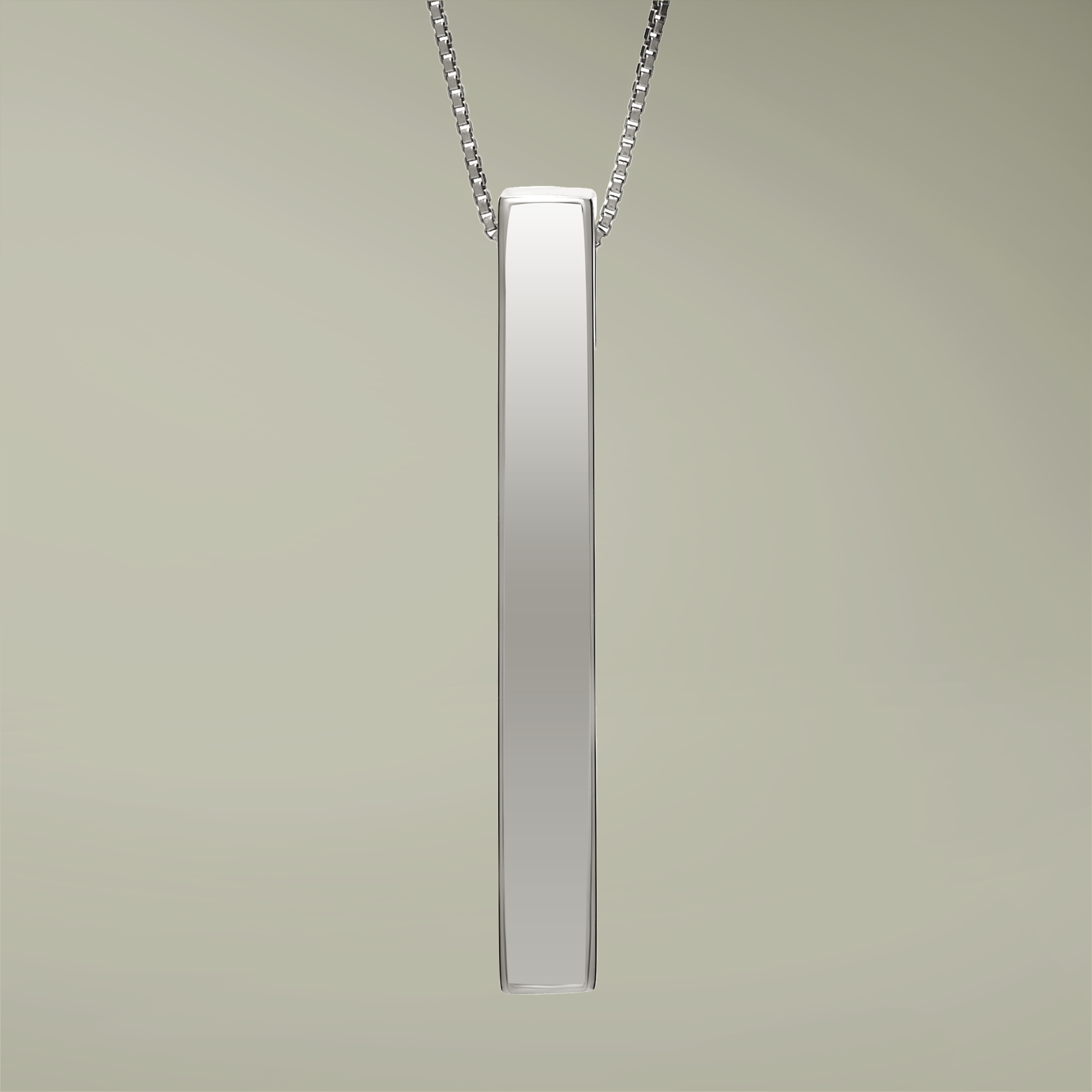 Custom Vertical Name Bar Pendant (Engraving) - Thumbnail Image