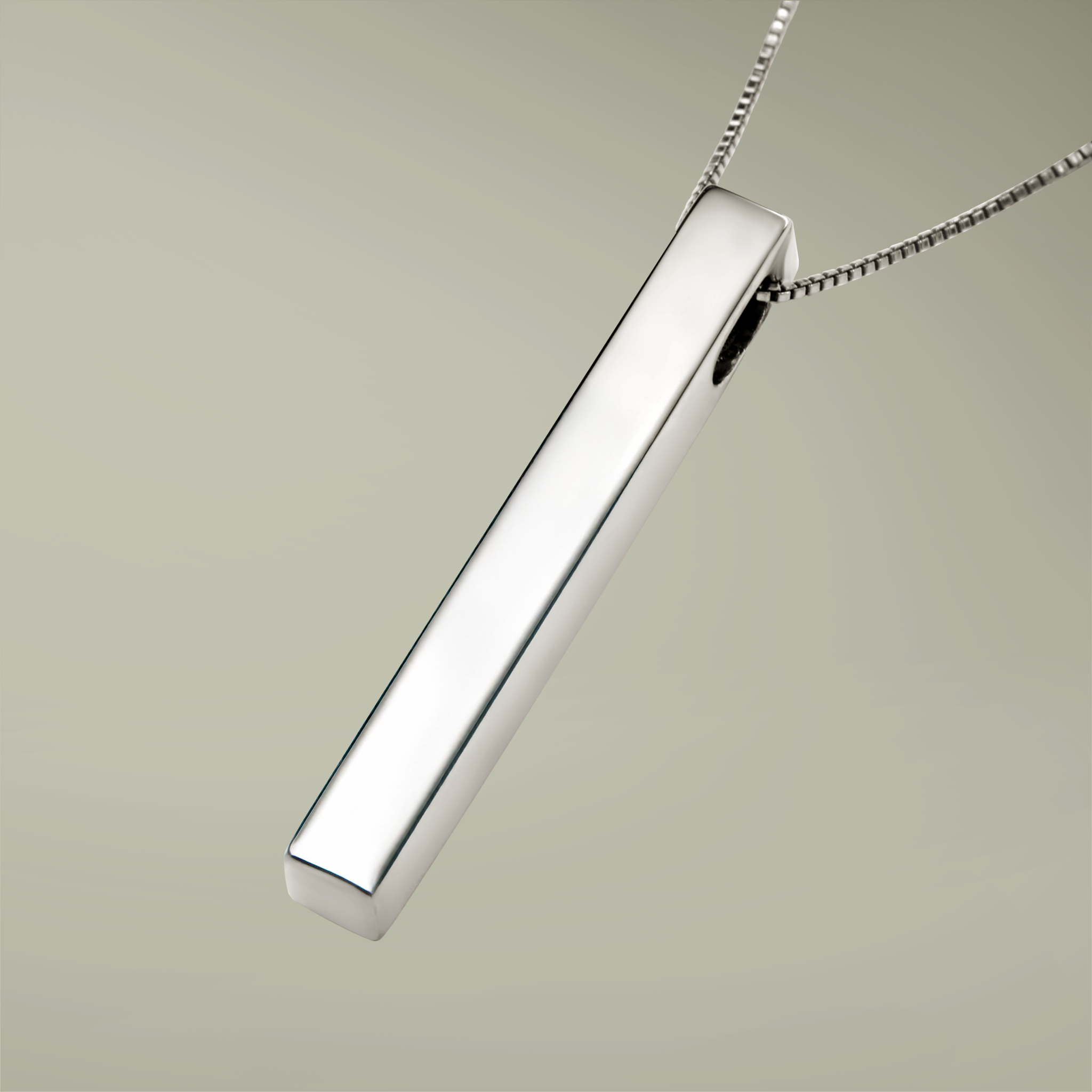 Custom Vertical Name Bar Pendant (Engraving) - Thumbnail Image