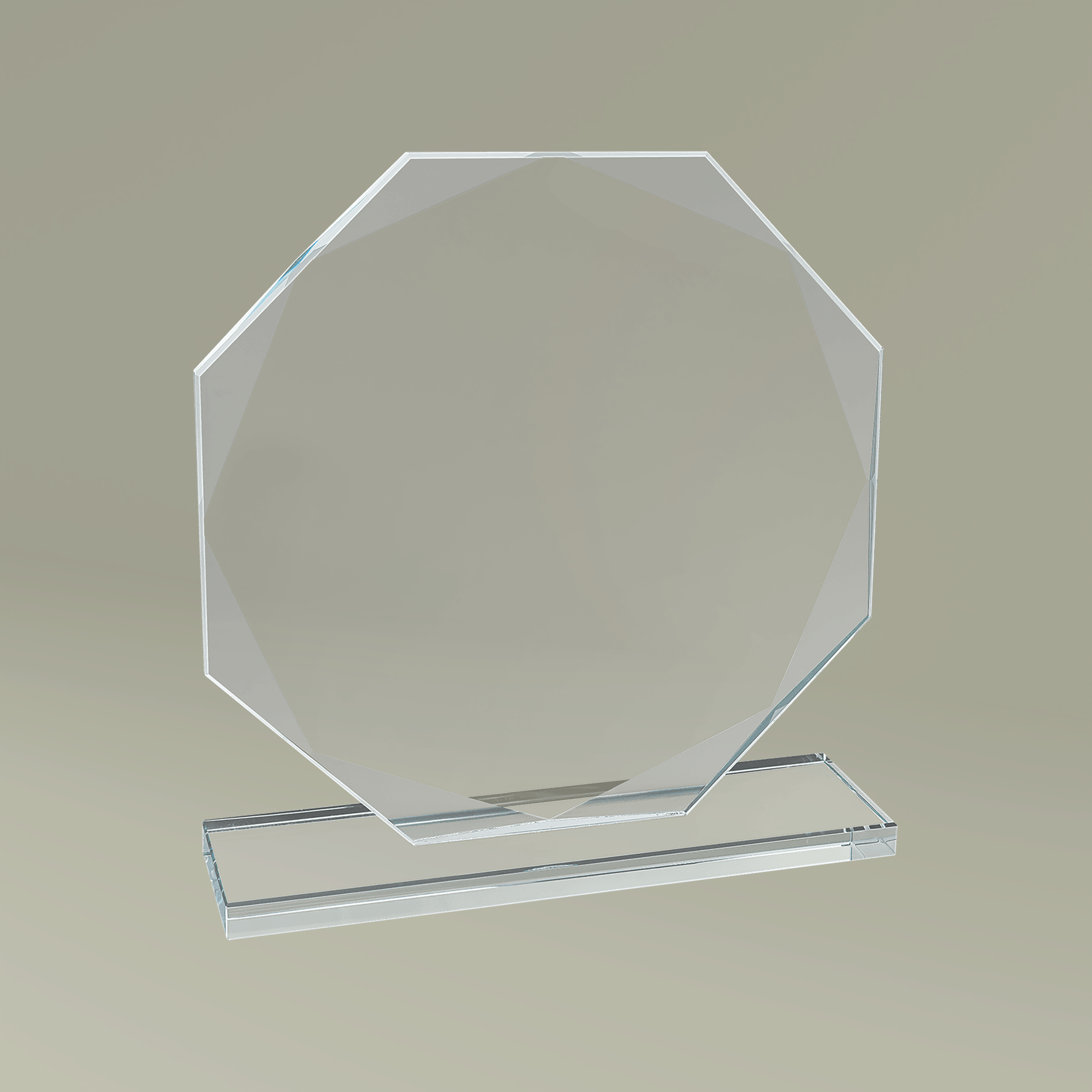 Octagon Shaped Glass Award (Engraving) - Thumbnail Image
