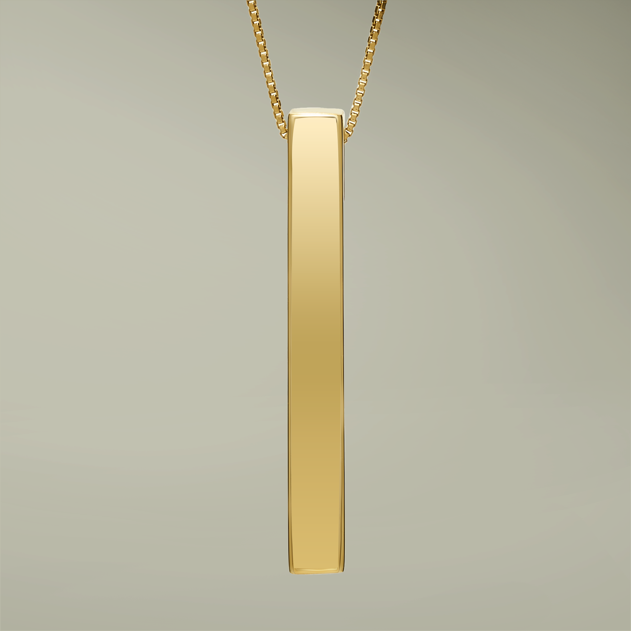 Custom Vertical Name Bar Pendant (Engraving) - Main Image