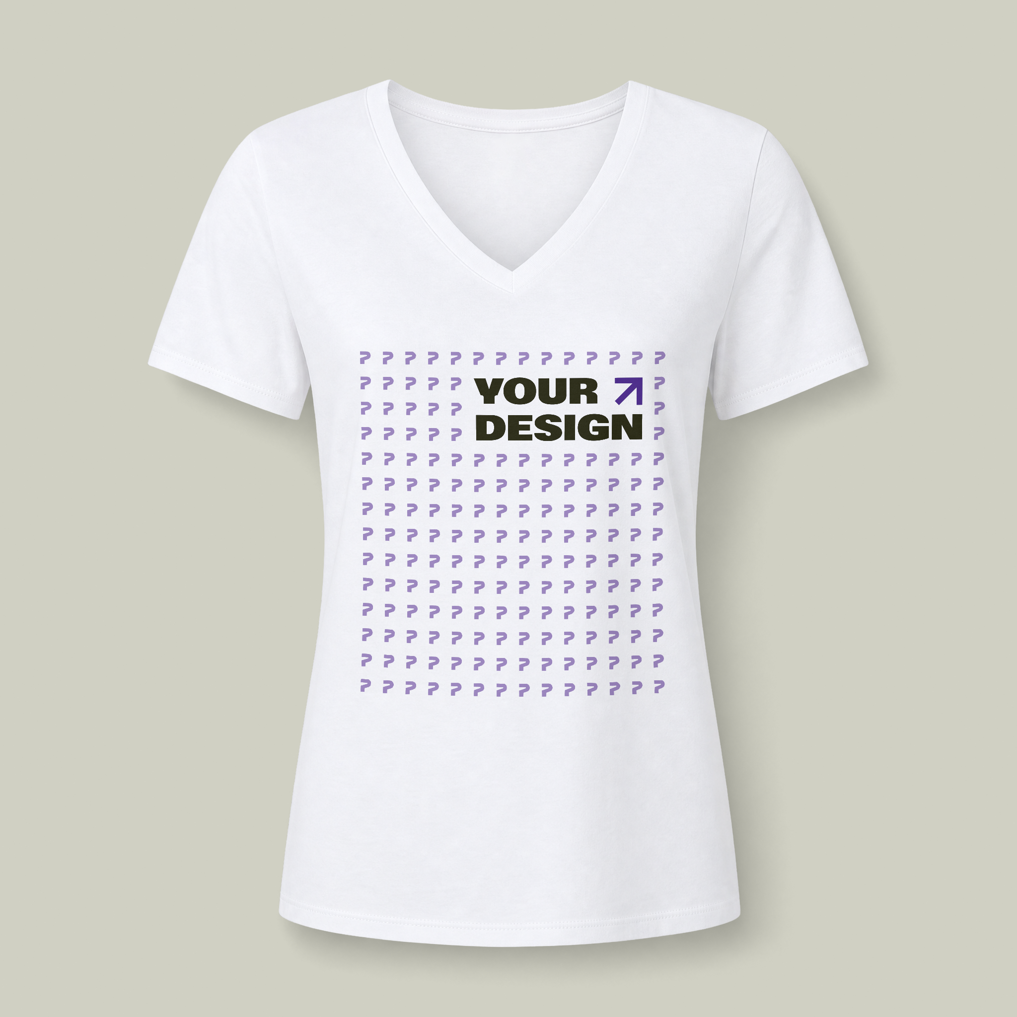 Women's Relaxed Heather CVC V-Neck Tee - Thumbnail Image