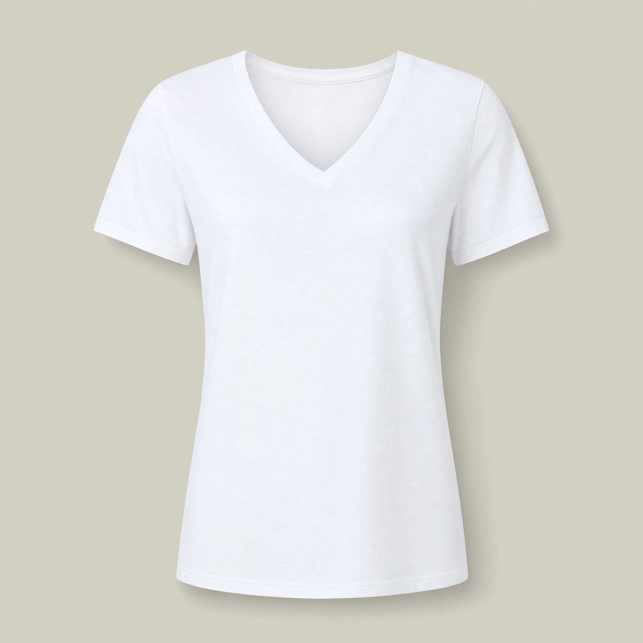 Women's Relaxed Heather CVC V-Neck Tee - Main Image