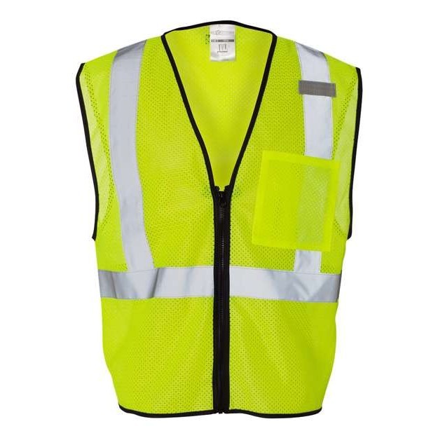 Unisex Single Pocket Zipper Mesh Class 2 Vest - Main Image