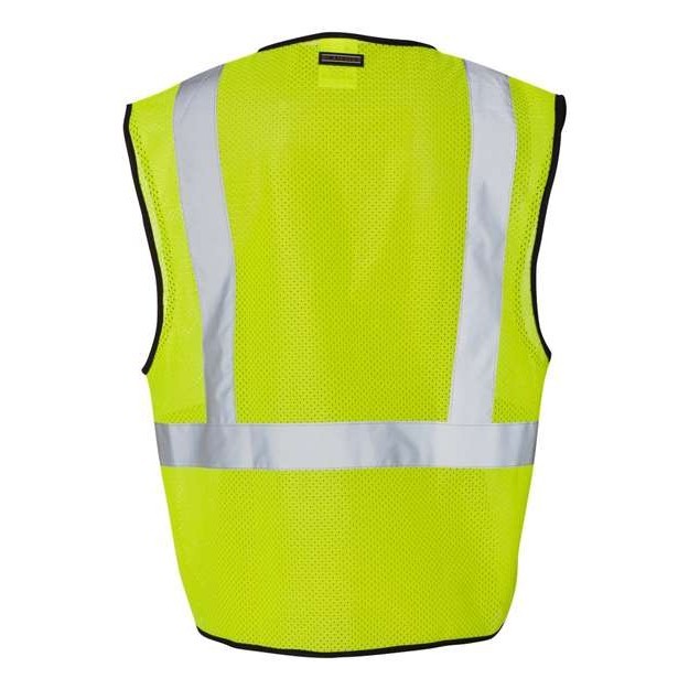 Unisex Single Pocket Zipper Mesh Class 2 Vest - Thumbnail Image
