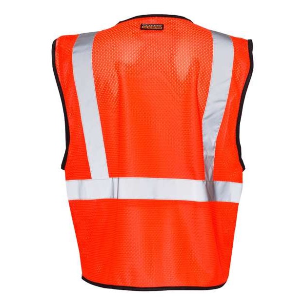 Unisex Single Pocket Zipper Mesh Class 2 Vest - Thumbnail Image
