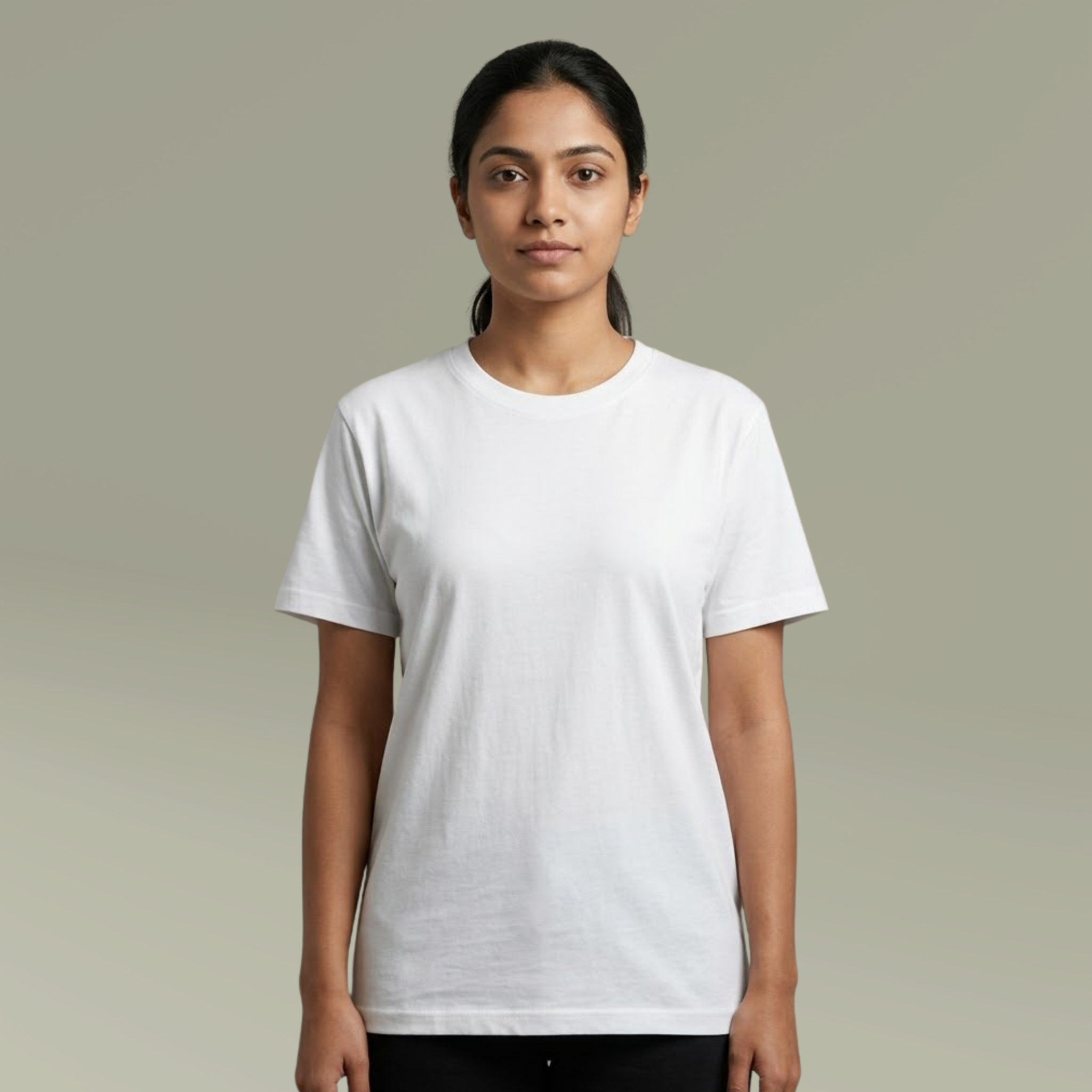 Cotton Crew Neck T-Shirt - Thumbnail Image