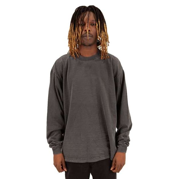 Unisex Max Heavyweight Garment-Dyed Long Sleeve T-Shirt - Thumbnail Image