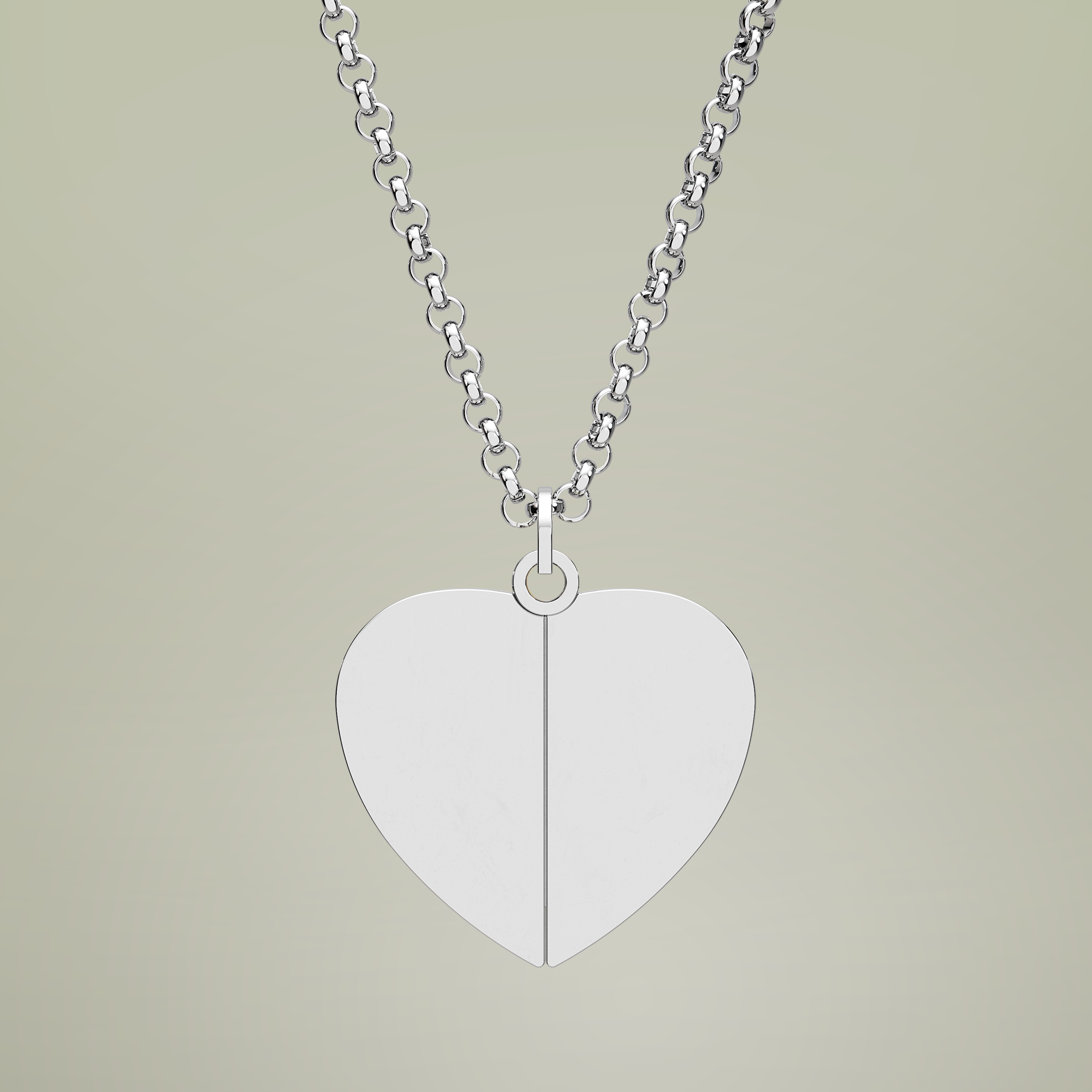 Hidden Message Heart Necklace (Engraving) - Thumbnail Image