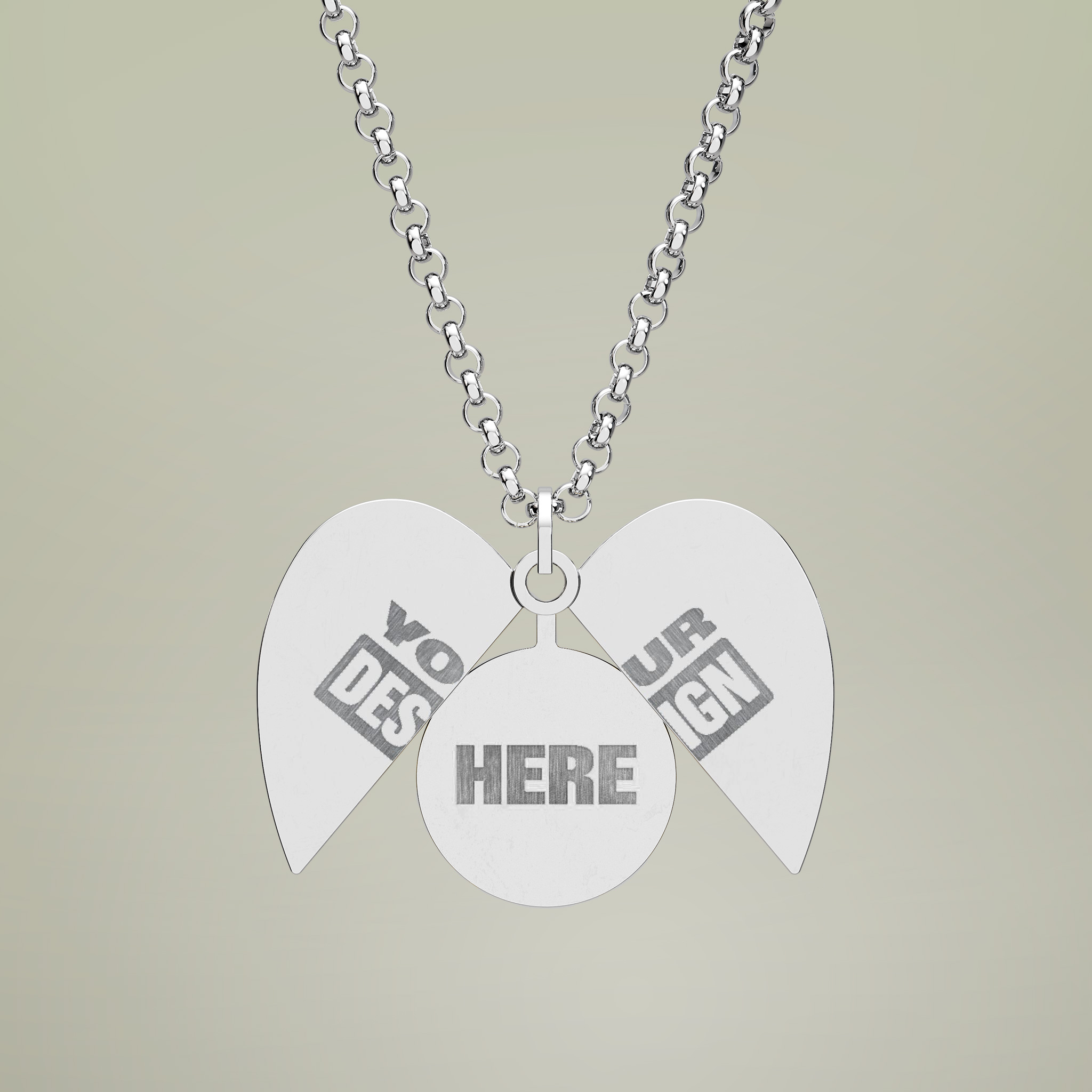 Hidden Message Heart Necklace (Engraving) - Thumbnail Image