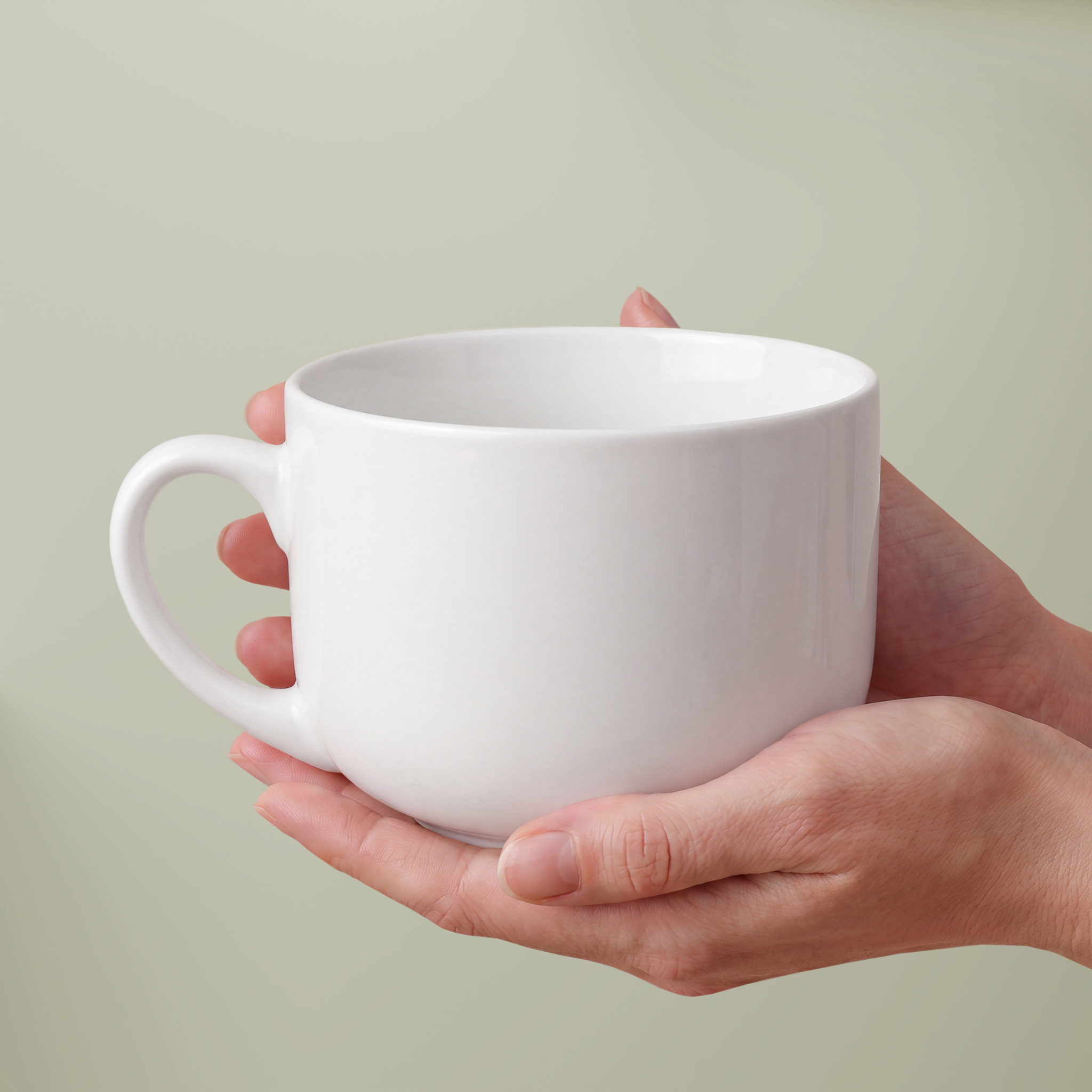 White Ceramic Latte Mug, 25oz - Thumbnail Image