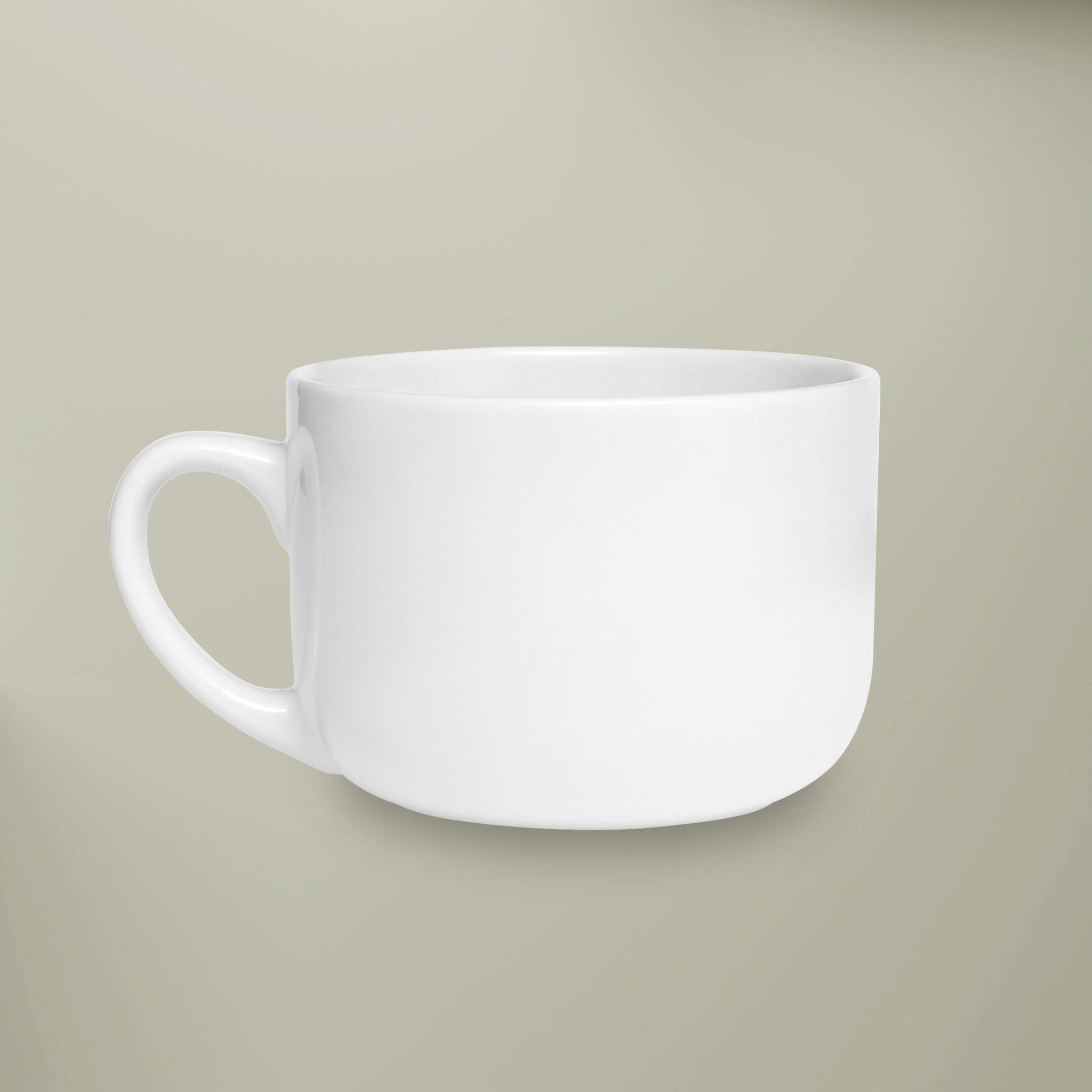 White Ceramic Latte Mug, 25oz - Main Image