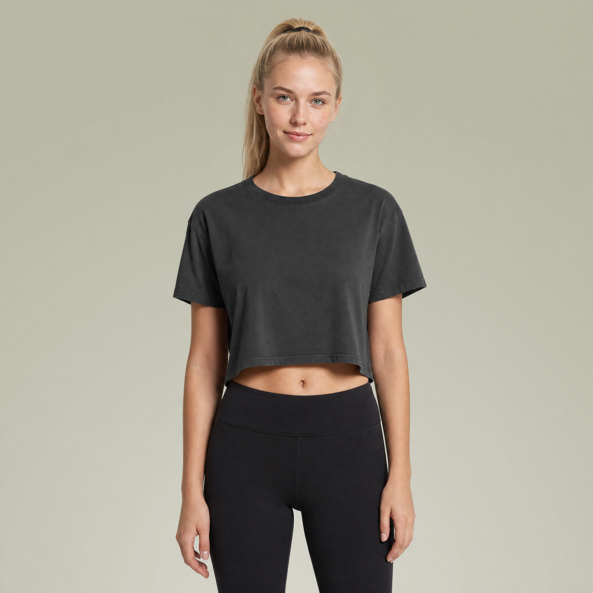 Women's Faded Crop T-Shirt - Main Image
