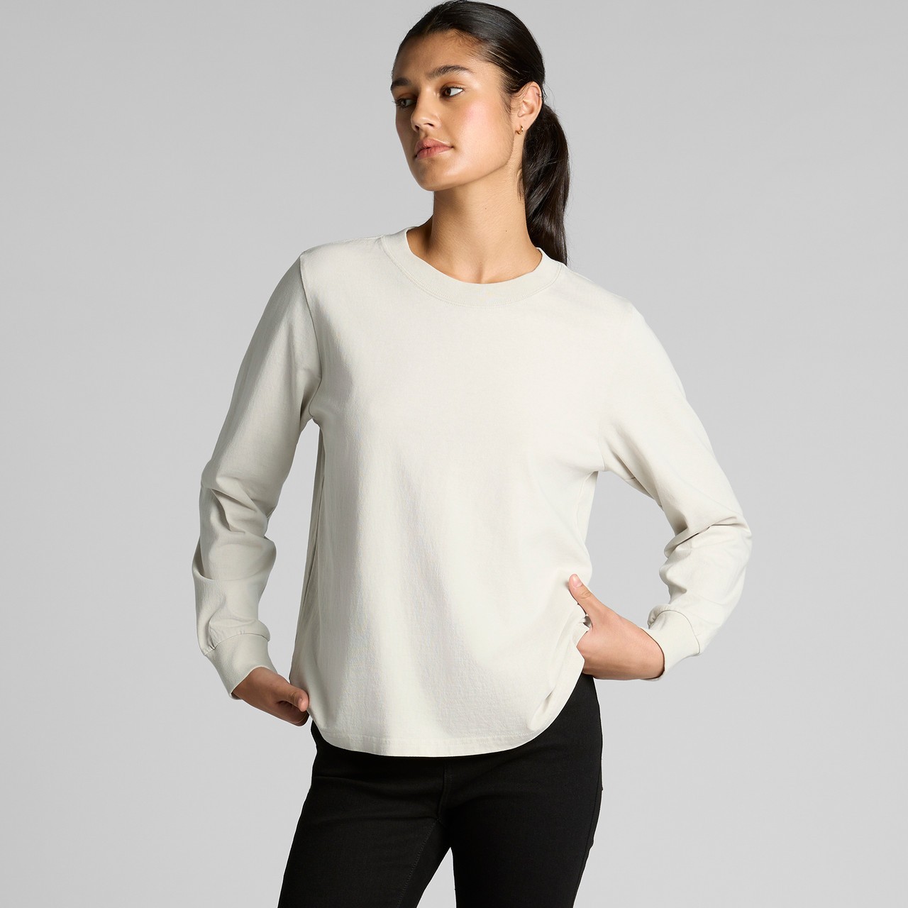 Women's Heavy Faded L-S Tee - Thumbnail Image