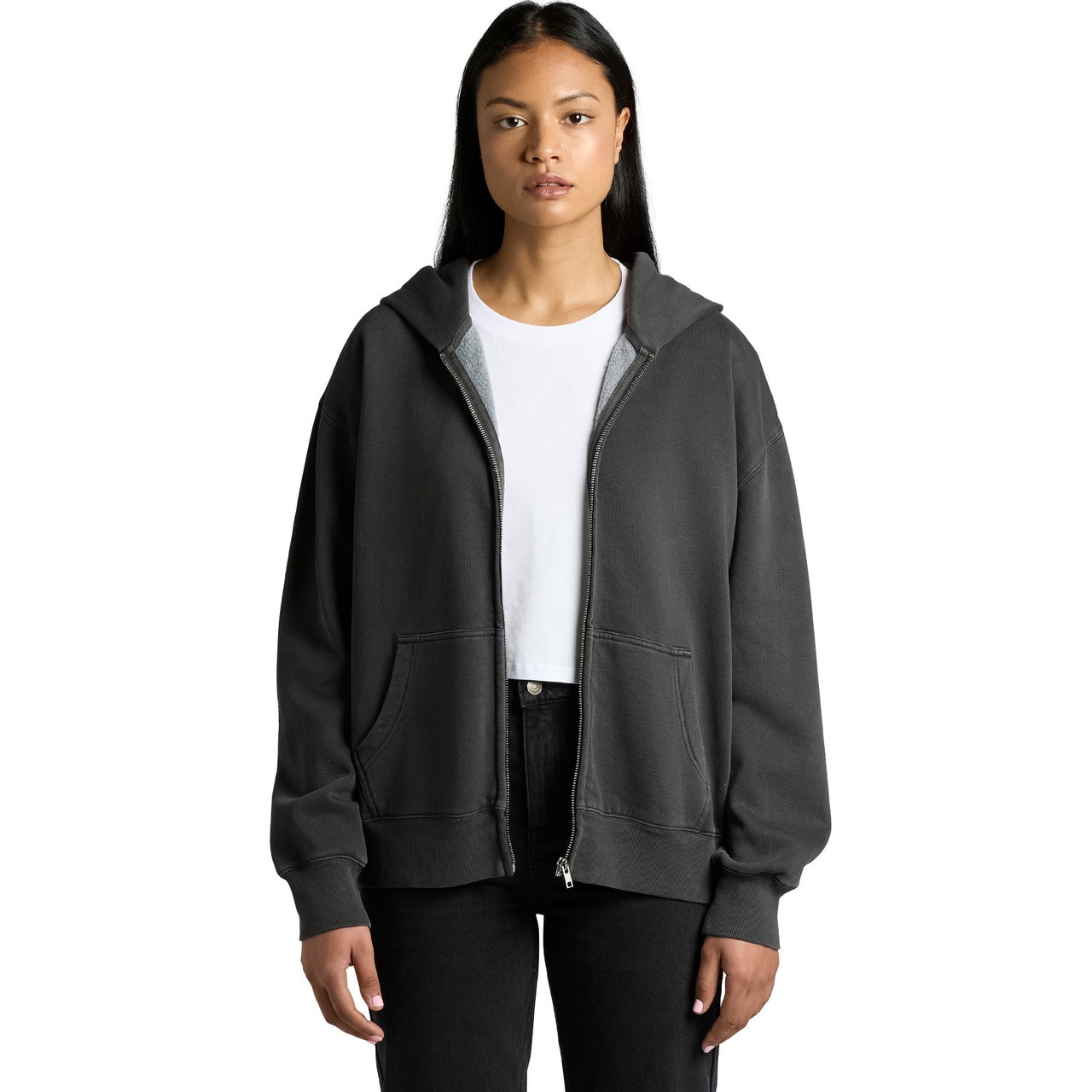 Women's Relax Faded Zip Hood - Thumbnail Image