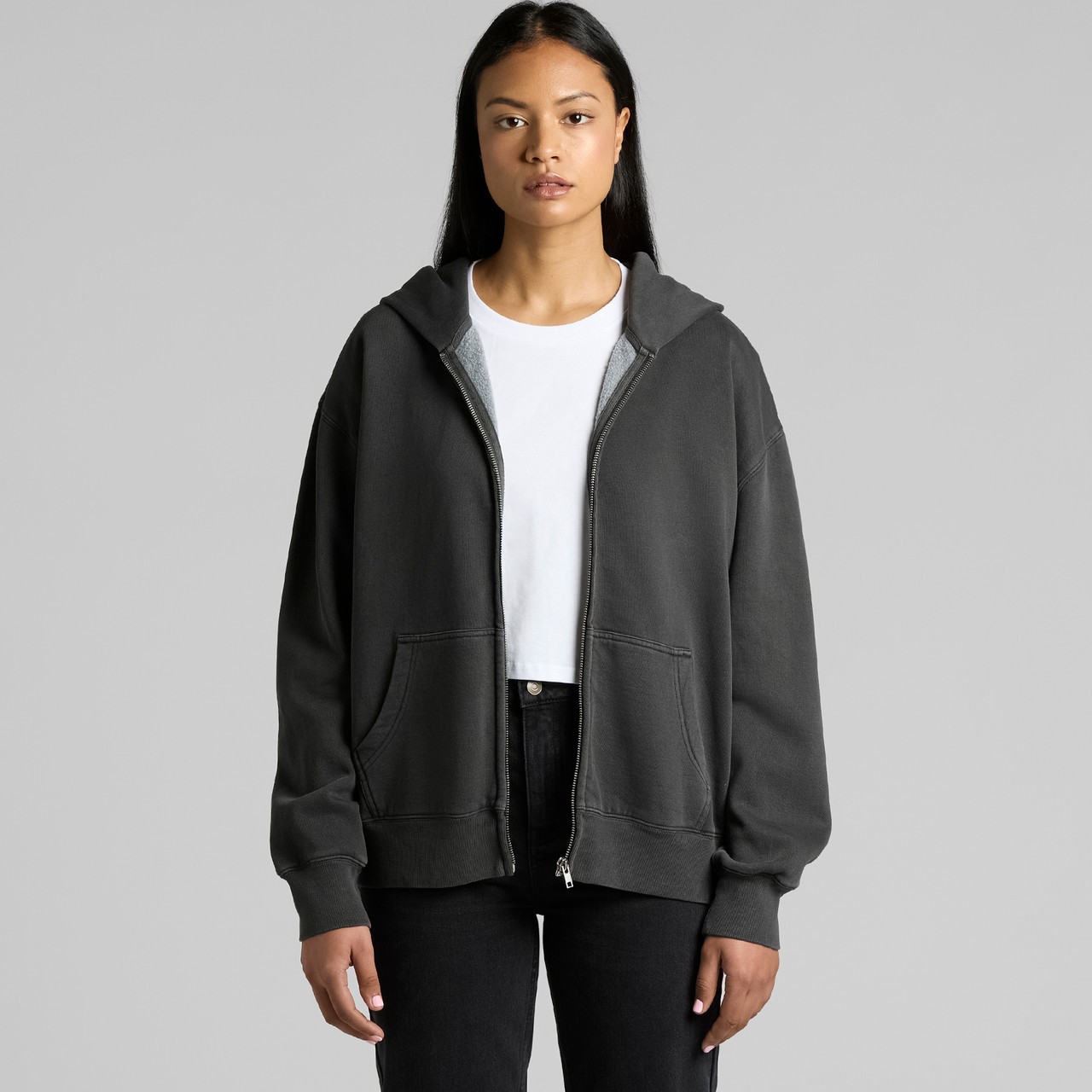 Women's Relax Faded Zip Hood - Thumbnail Image