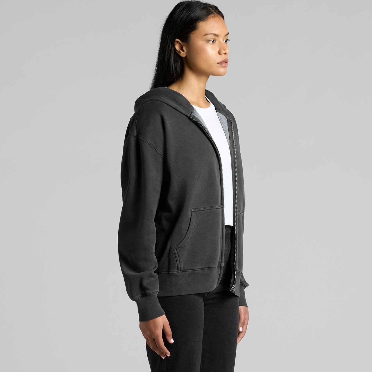 Women's Relax Faded Zip Hood - Thumbnail Image