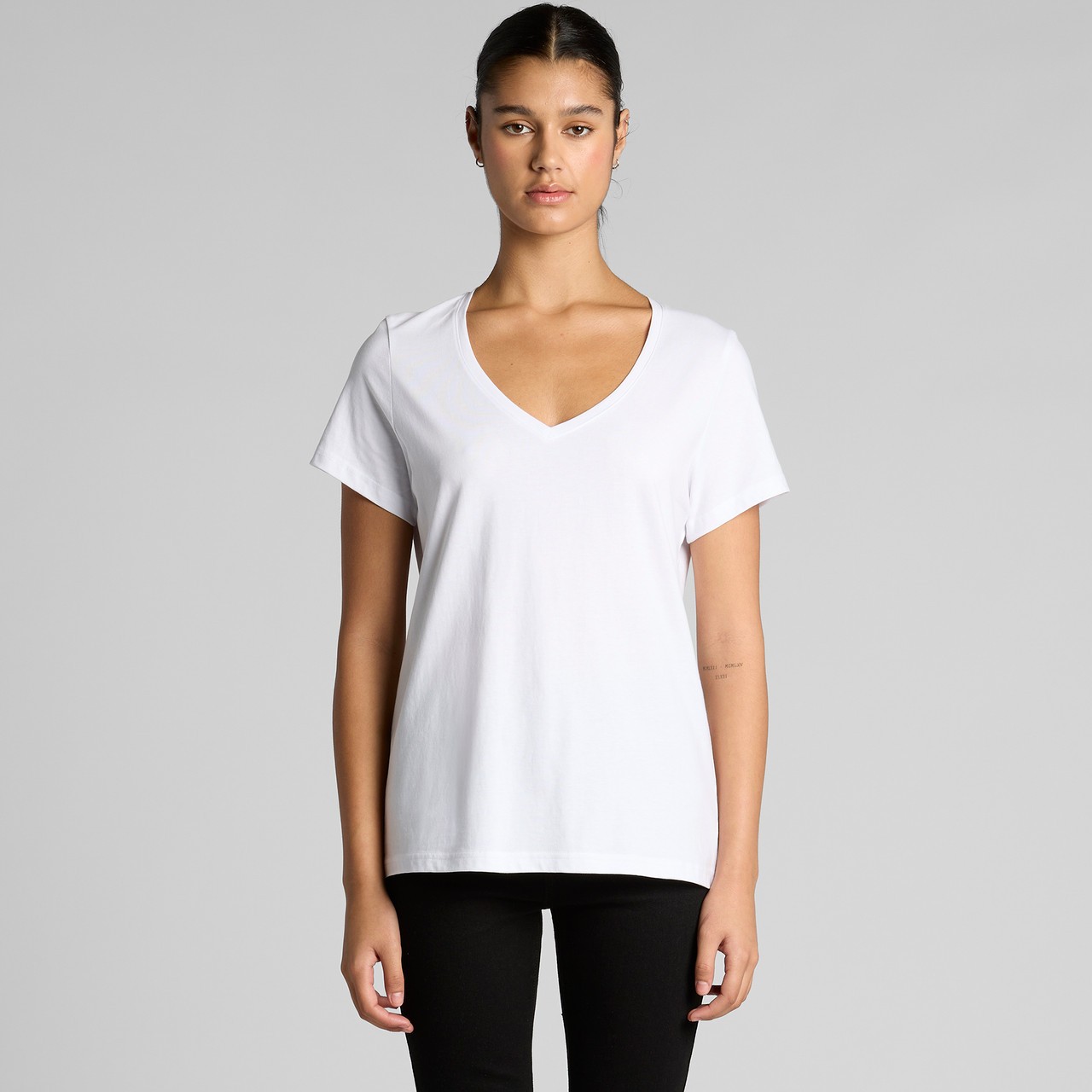 Women's Maple V Neck Tee - Thumbnail Image