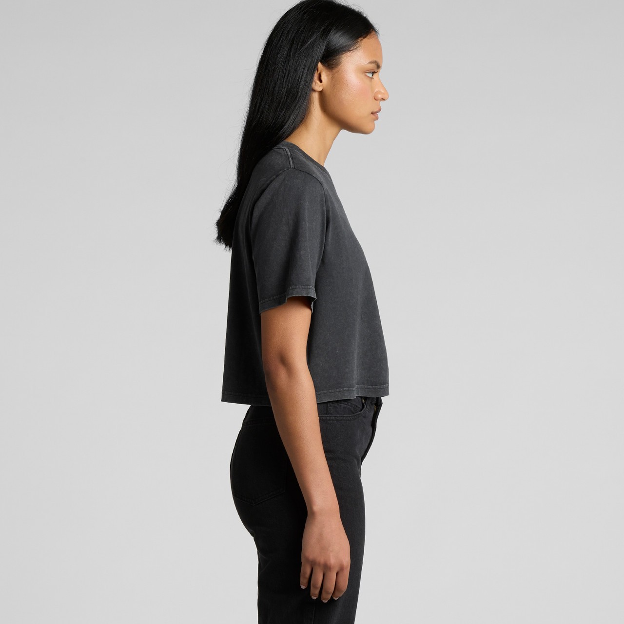 Women's Stone Wash Heavy Crop - Thumbnail Image