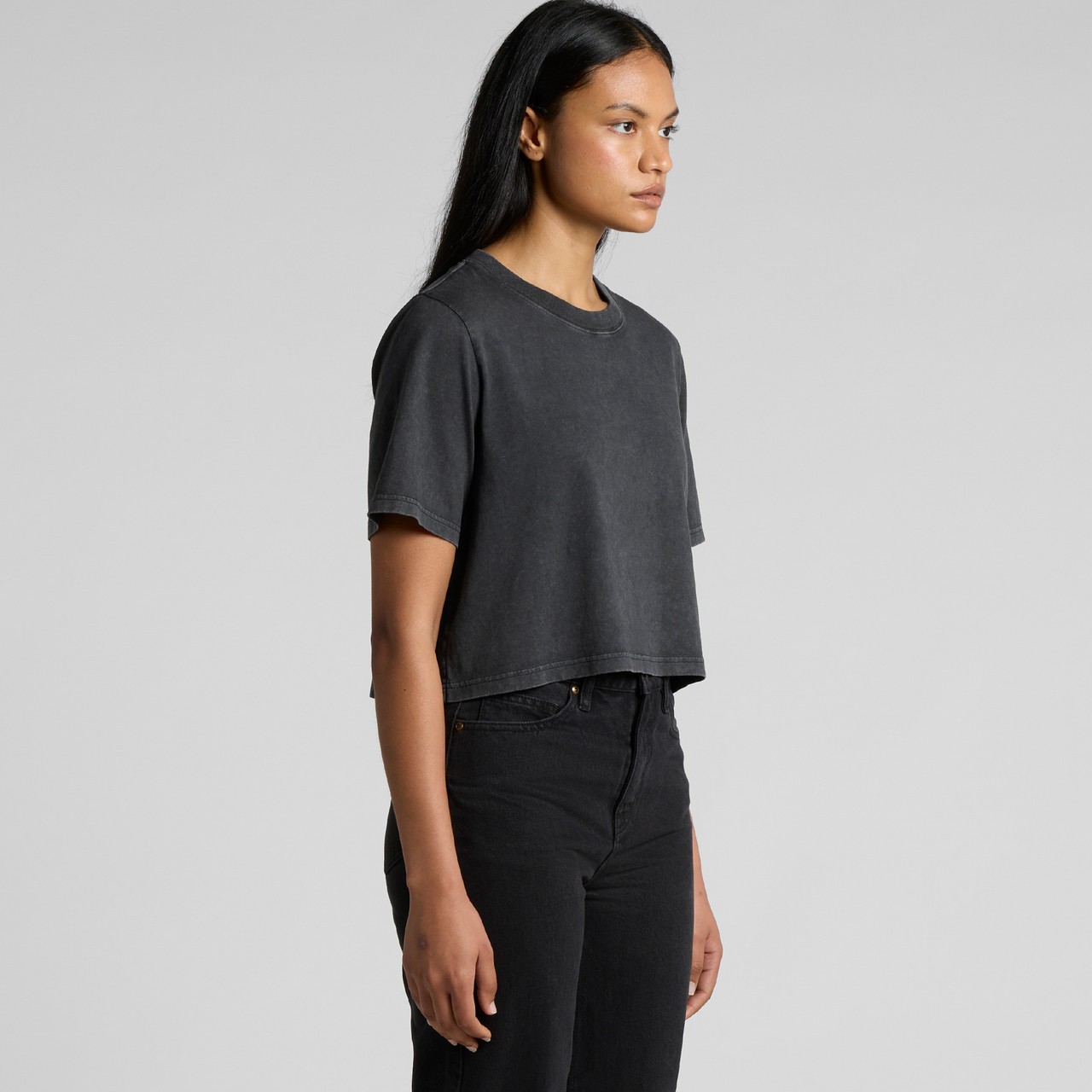 Women's Stone Wash Heavy Crop - Thumbnail Image