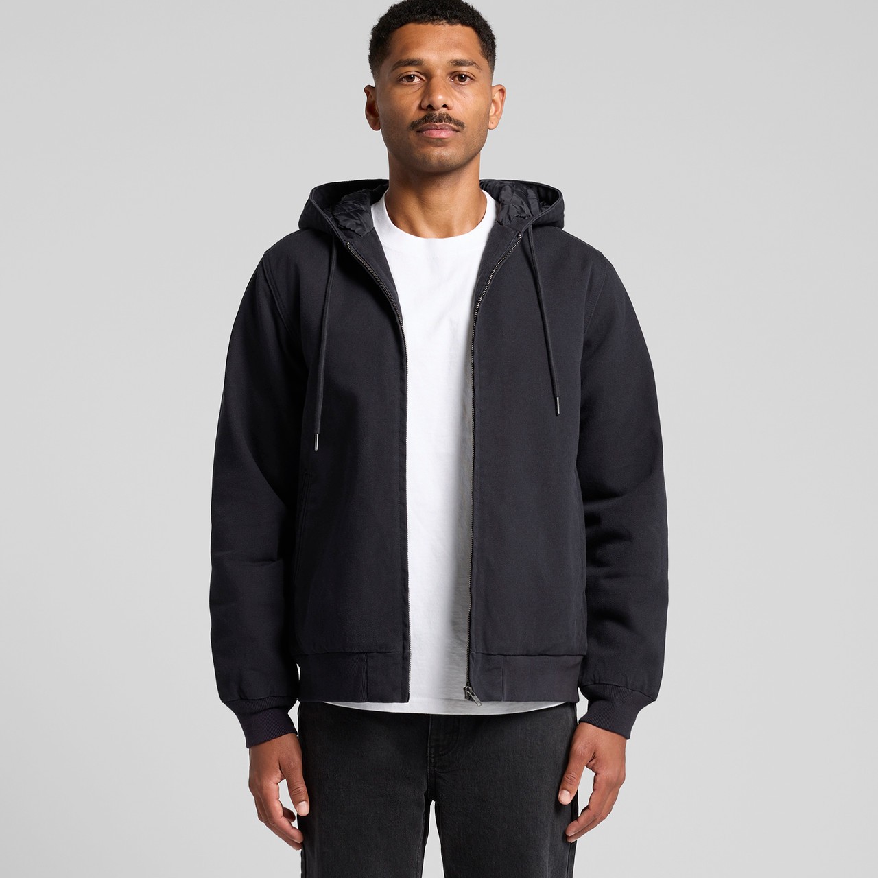 Canvas Bomber Hood Jacket - Main Image