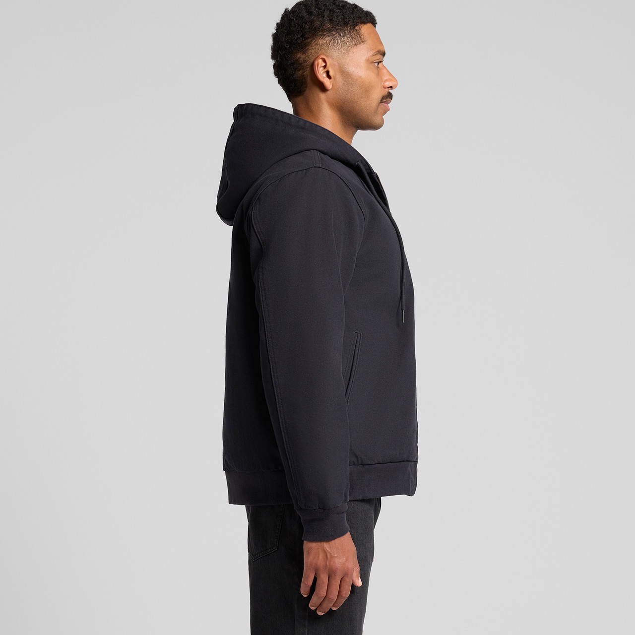 Canvas Bomber Hood Jacket - Thumbnail Image