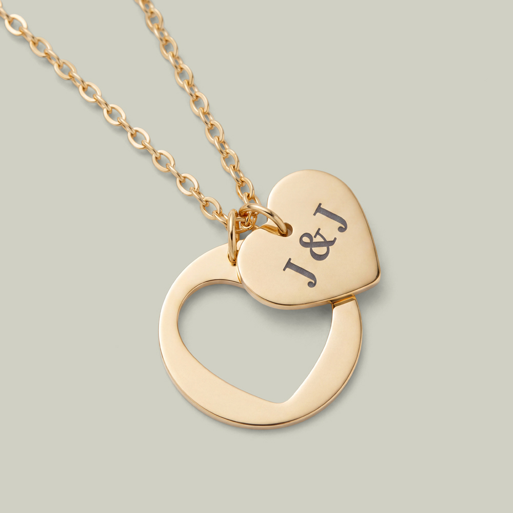 Heart Cutout Necklace (Engraving) - Thumbnail Image