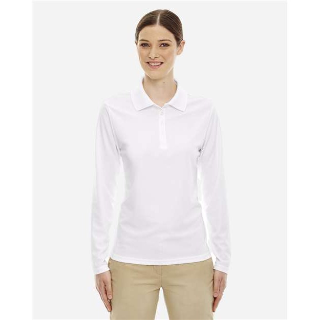 Women's Long Sleeve Piqué Polo - Thumbnail Image