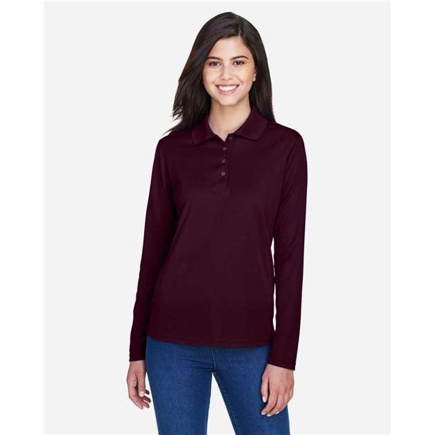 Women's Long Sleeve Piqué Polo - Thumbnail Image