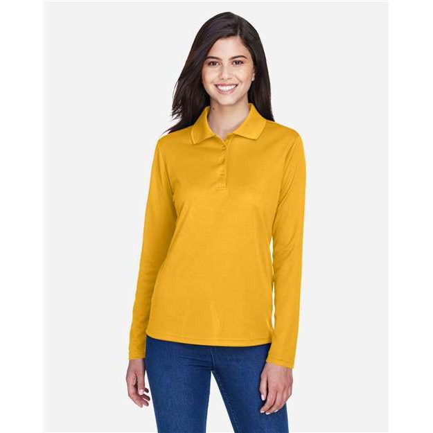 Women's Long Sleeve Piqué Polo - Thumbnail Image