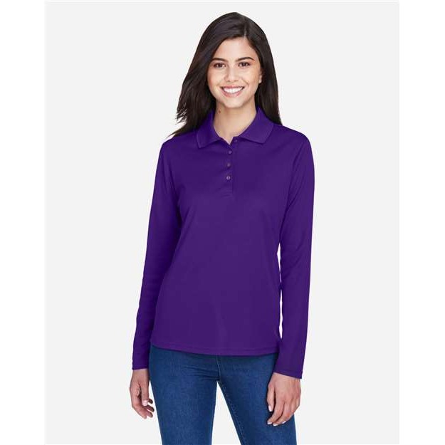 Women's Long Sleeve Piqué Polo - Thumbnail Image